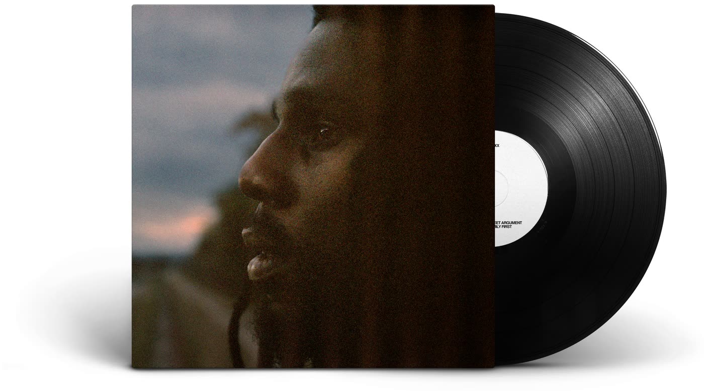 Exile double vinyl, the sleeve with the record sliding out